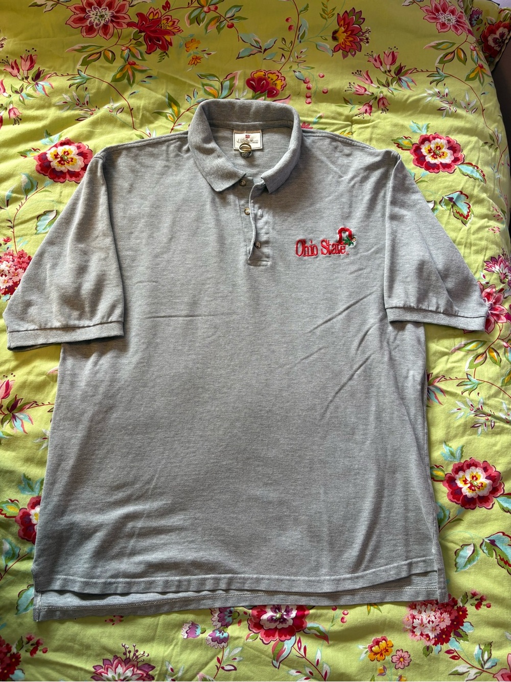 Ohio State Buckeyes x J. Wesley Hanes Vintage 90s polo shirt XXL 30x25 EUC